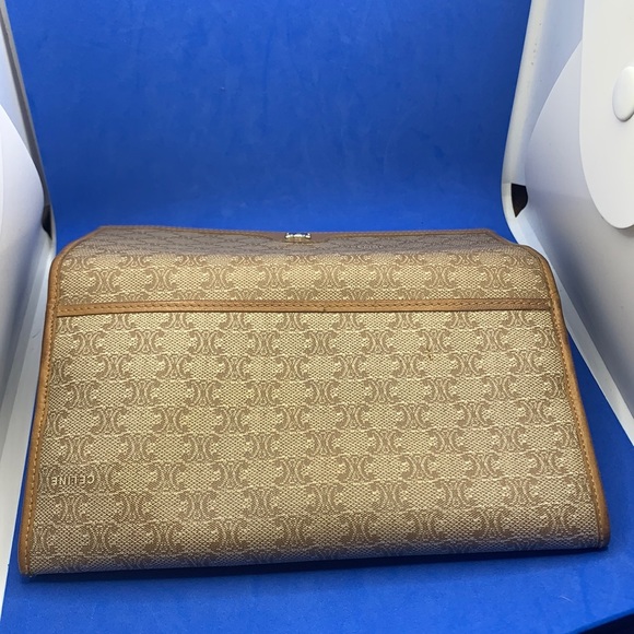 Céline Brown Coated Canvas Macadam Continental Wallet - Picture 5 of 10